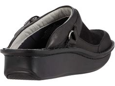 Alegria Seville | Zappos.com Elegant Black Slip-ons With Ortholite Insole, Black Slip-ons With Ortholite Insole, Black Slip-resistant Functional Clogs, Black Slip-on Clogs With Buckle Closure, Black Mules With Branded Insole, Medium Width, Seville, Product Reviews, Color