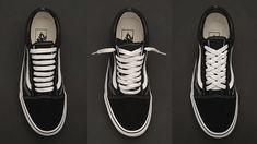 3 Cool Ways How to Vans Old Skool | Vans Old Skool Lacing - YouTube Shoe Ties Styles, Old Skool Vans Outfit, Custom Vans Old Skool, Vans Old Skool Custom, Vans Old School Shoes