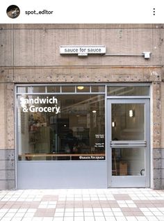 the store front of sandwich and grocery is empty