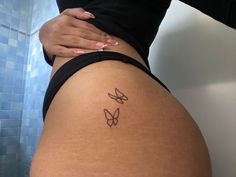 Small Lower Back Tats, If I Can Dream Tattoo, Cute Small Ankle Tattoos, Places To Put Small Tattoos Women, Tattoo Locations For Women Hidden, Sleeve Tats For Women, Small Between Breast Tattoo, Simple Thigh Tattoo, Butterfly Tattoo On Hip