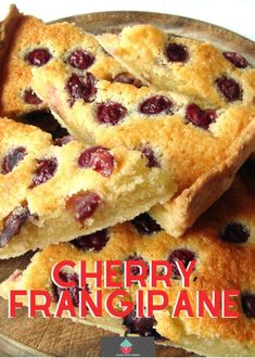 the cover of cherry franopane is shown on a plate