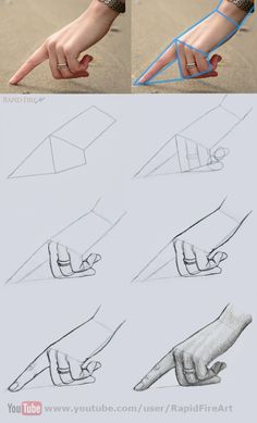 how to draw hands and fingers with pencils