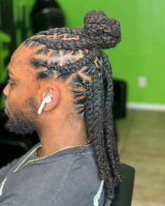 45 Locs Hairstyles For Prom Men Man Bun With Locs, Double Twist Loc Styles Men, Men Loc Styles For Wedding, Black Male Loc Styles, Mens Long Locs Hairstyles, Easy Dreadlock Hairstyles For Men, Locs Hairstyles Men Dreadlocks, Thick Locs Styles For Men, Half Up Half Down Loc Styles Men