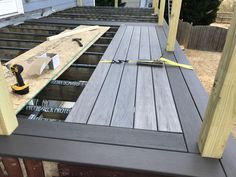 the deck is being built and ready to be installed