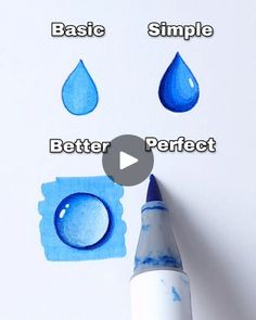 a video demonstrating how to use watercolor pencils for art and crafting with the words basic, simple, and better perfect