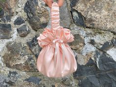 🔘 This Elegant Satin Ruffle bag is ideal for the wedding day, night out, party, special occasion, brides, bridesmaids, mothers of the bride, or any formal fun. 🔘 This bag has an elastic opening and a stiff bottom.   🔘 Please contact us for a custom order. 🔘 Material: Satin fabric, lace. The lining fabric is the same fabric as on the outside.  🔘 Measurements: The bottom diameter is 15 cm/6 inches & Height is 19 cm /7.5 inches 🔘 Care instruction: Hand wash in Luke water. Pink Pouch Evening Bag For Wedding, Elegant Pink Pouch For Wedding, Elegant Pink Wedding Pouch, Pink Clutch Bag For Wedding, Pink Wedding Pouch Bag, Pink Pouch Bag For Wedding, Pink Pouch Shoulder Bag For Wedding, Pink Feminine Wedding Bag, Pink Feminine Wedding Bags