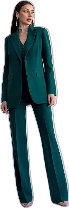 Emerald Green Pantsuit, Green Pantsuit, Pantsuit For Women, Formal Pant Suits, Womens Suits, Formal Pants, Pantsuits For Women, Pants Suit, Women Formals