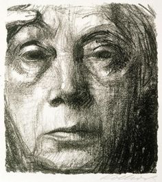 a black and white drawing of a woman's face