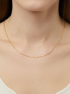 Gold Paperclip Necklace, Diamond Star Necklace, Paperclip Chain Necklace, Paperclip Necklace, Solid Gold Necklace, Detailed Jewelry, Dainty Gold Necklace, Dainty Chain, Gold Diamond Necklace