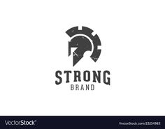 strong brand logo design with arrow