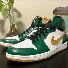 Air Jordan 1 Retro High Og “Celtic” Sneakers. Brand New But No Box. Comes With Black And Beige Laces. Us Mens 10.5 Nike Shoes Air, Shoes Air, Air Jordan 1 Retro High Og, Air Jordan 1 Retro High, Black And Beige, Air Jordan 1 Retro, Jordan 1 Retro High, Jordan 1 Retro, Air Jordan 1