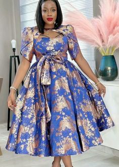 Latest Brocade Gown Styles, Flay Gown Styles, Damask Material, Damask Dress, African Attire Dresses, Classy Gowns, Corporate Dress