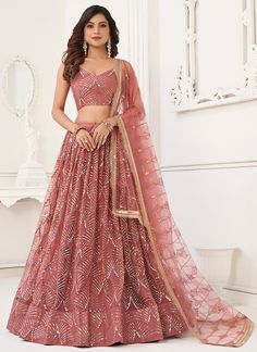 Blush Pink Traditional Embroidered Wedding Lehenga Choli Heavy Lehenga, Bridesmaid Lehenga, Butterfly Net, Indian Lehenga Choli, Lehenga Choli Wedding, Reception Lehenga, Party Wear Lehenga Choli, Net Blouses, Lehenga Style