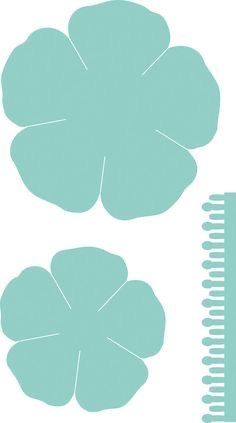 four leaf clover stencils are shown in light blue on a white background with a ruler