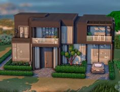 Sims4 Ideas, Ts4 Lots, Sims4 House, Oasis Springs, Small House Blueprints, Casas The Sims 4, Sims Building