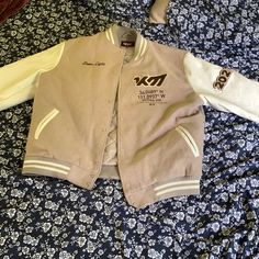 Brand New Never Worn Varsity Jacket Mocha Brown Color Sporty Brown Spring Outerwear, Fall Beige Outerwear For College, Sporty Brown Outerwear For Spring, Fall Cream Outerwear For College, Cream Outerwear For College In Fall, Cream Fall Outerwear For College, Mocha Mousse, Mocha Brown, Tan Brown