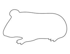 the outline of a guinea pig on a white background