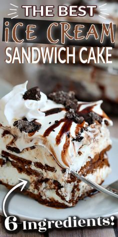 the best ice cream sandwich cake with 4 ingredients