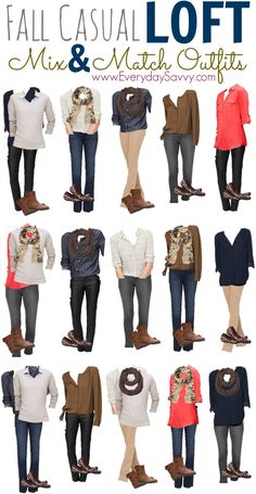 Look stylish this fall with 15 Fall Casual Mix and Match Outfits from Loft including booties and coated jeans Mix And Match Outfits, Mode Ab 50, Match Outfits, Mix Match Outfits, Looks Jeans, Bootleg Jeans, The Perfect Guy, Moda Vintage