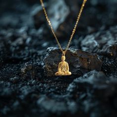 Find peace and enlightenment with our gold Buddha pendant, exquisitely crafted in the USA. Symbolizing serenity, wisdom, and spiritual awakening, each piece is a sanctuary of calm and reflection. PENDANT INFORMATIONThis pendant is made of real, solid gold.• Made in USA• Material: 14k or 18k solid gold• Finish: polished• Height: 1.25" (31,5 mm) x Width: 0.92" (23,5 mm)• Pendant weight: approx. 6 grams (14k)• Bail: fits up to 4 mm chains• Solid back, not hollow• A certificate of authenticity is in 14k Gold Spiritual Necklaces For Meditation, Gold Jewelry For Blessing Events, Spiritual Yellow Gold Jewelry In Recycled Gold, Spiritual Yellow Gold Recycled Jewelry, Spiritual Style Yellow Gold Recycled Jewelry, Yellow Gold Spiritual Necklace With Si Clarity, Spiritual Yellow Gold Jewelry For Meditation, Spiritual Gold Jewelry For Meditation, Spiritual Recycled Gold Round Pendant Jewelry