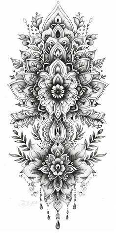 Summer Henna Designs, Mandala Tattoo Sleeve Women, 108 Tattoo, Forearm Mandala Tattoo, Front Thigh Tattoos, Feminine Thigh Tattoos, Summer Henna, Mandela Tattoo, Knee Tattoos