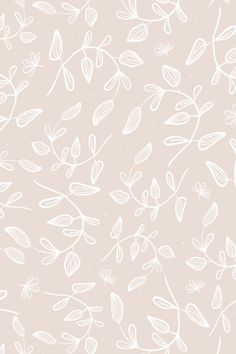 white flowers and leaves on a light pink background