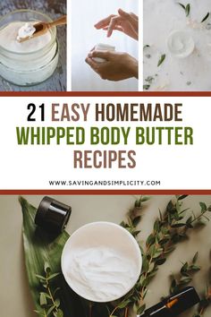 21 easy homemade whipped body butter recipe you can make today to help treat dry winter skin or to give as gifts.  Simple easy to make lotion.  Vanilla lavender lotion, magnesium body lotion, mango body butter and more. Easy Body Butter Recipes, Body Butter Recipe Whipped, Body Butter Recipes, Homemade Whipped Body Butter, Pumpkin Spice Body Butter, Whipped Body Butter Recipe, Body Butter Recipe Homemade, Lotion Vanilla