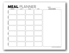 the meal planner is shown in black and white