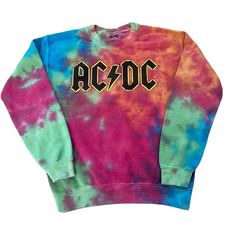 AC/DC Women’s Size Small Multicolor Tie Dye Pullover Band Crewneck Sweatshirt Size: Small Measurements: 20" armpit to armpit, 25" length Condition:  In gentle pre owned condition-Minor pilling From a smoke free home Disclaimer: The color of the item might be slightly different than it appears in the pictures because of lighting. Please take this into consideration when buying.  Thank You! Dc Women, Ac Dc, Crewneck Sweatshirt, Cool Outfits, Crew Neck Sweatshirt, Tie Dye, Fashion Inspo, Dye, Street Wear