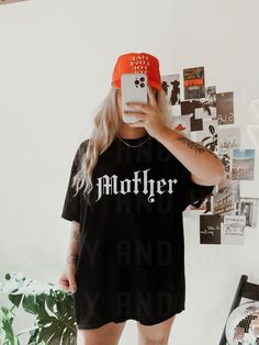 Introducing our "Mother" Grunge Oversized Graphic Tee, the perfect blend of trendy and edgy for all the rockin' moms out there! This unique shirt features vintage-style rocker metal letters spelling out Mother, giving it a cool retro vibe. Ideal for those who love alternative fashion, this Boho-inspired tee pairs effortlessly with your favorite distressed jeans or leather skirt. Embrace your inner rocker with this eye-catching statement piece that is sure to become a go-to in your wardrobe! ♥ SIZING & COLORS ♥ Our Relaxed Comfort Colors Tshirts have a unisex fit and come in sizes S to 2XL. They have a vintage look and a 'lived in' feel. Our shirts run true to standard unisex sizes. If you like the trendy oversized look, please size up 1-2 sizes. Easy measuring tip: take your favorite shirt Oversized Punk Style Tops With Letter Print, Oversized Punk Style Top With Letter Print, Relaxed Fit Crew Neck Alternative Shirt, Alternative Crew Neck Shirt With Relaxed Fit, Trendy Oversized Pre-shrunk Shirt, Oversized Casual Tops For Alternative Fashion, Oversized Punk Cotton Top, Oversized Cotton Punk Top, Oversized Black Band Merch Shirt