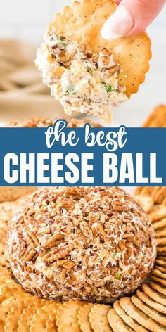 the best cheese ball recipe is made with crackers and parmesan cheeses