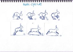 an image of how to draw a running dog step by step instructions for beginners