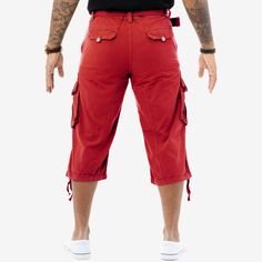 These classic below knee cargo shorts from XRAY are constructed with quality and durable materials for long-lasting comfort and breathability. Red Sports Pants For Summer, Red Shorts With Side Pockets, Red Cotton Streetwear Bottoms, University Red Casual Bottoms For Streetwear, Casual University Red Bottoms For Streetwear, Red Cotton Bottoms For Streetwear, Red Cotton Sports Pants, Casual Bottoms With Pockets In University Red, Casual University Red Bottoms With Pockets