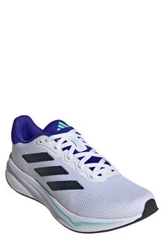 An OrthoLite® lining offers exceptional comfort in a classic sneaker with versatile appeal. Lace-up style Synthetic and textile upper/textile lining/rubber sole Imported Adidas Textile Sneakers With Cushioned Footbed, Adidas White Textile Sneakers, Adidas Response, Sneaker Men, Classic Sneakers, Up Styles, Mens Shoes Sneakers, Nordstrom Rack, Aurora