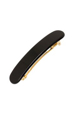 France Luxe Kala Barrette - Classic is a chic accent piece. Handcrafted in France and polished to perfection, the oblong barrette is a versatile styling solution for any occasion. With its elegant design and luxurious finish, this unique hair clip is an eye-catching addition to your ensemble. Product Features:- Handmade in France- Great for most hair types- Sturdy French barrette clasp- Made of durable cellulose acetate- Dimensions: 5/8" wide, 3 1/4" long Bridal Workout, Unique Hair Clip, Hair Accessories Ponytail, Black Hair Clips, Unique Hair, Padded Headband, Claw Hair Clips, Hair Essentials, French Barrette