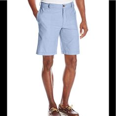 Size: 42w Color: Marina Blue Revival 100% Cotton Imported Machine Wash Flat-Front Short With Slanted Side Pockets Zip Fly With Button Button-Through Jetted Back Pockets Blue Cotton Pants With Built-in Shorts, Blue Bottoms With Welt Pockets For Summer, Classic Blue Bottoms With Built-in Shorts, Blue Bottoms With 5-inch Inseam For Spring, Blue Bermuda Cotton Pants, Classic Blue Short Bottoms, Summer Cotton Pants With 5-inch Inseam, Cotton Pants With 5-inch Inseam For Summer, Classic Blue Short Length Bottoms