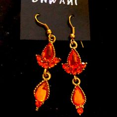 Brand New Earrings In The Shade Of Orange That You Can Wear In Any Outfit You Desire. Party Orange Earrings With Ear Wire, Orange Teardrop Earrings For Party, Shade Of Orange, Brighton Earrings, Pandora Rose Gold, Pandora Rose, Medium Hoop Earrings, Orange And Gold, Chunky Hoop Earrings