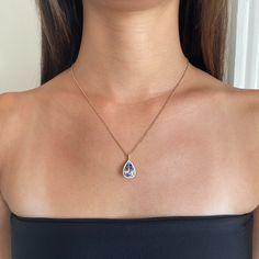 Light Blue Sapphire, Pear Pendant, Diamond Initial Necklace, Initial Earrings, Initial Bracelet, Bracelet Collection, Leaf Pendant, Rose Gold Diamonds, Diamond Halo