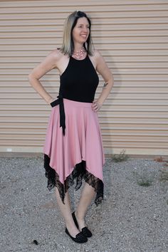 "Model is 5' 8\" and is wearing the size small. Machine washable, Line dry, and wrinkle free." Black Lace Skirt, Pink And Black, Wrinkle Free, Black Lace, Lace Skirt, Mother’s Day, Womens Skirt, Beauty Book, Art Collection