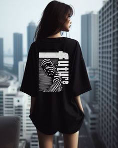 This unisex t-shirt, designed in the Op Art style, is a great product that you can buy for yourself, your friends, and your loved ones. It would be a great gift for special days. Feel free to message if you want something extra. -The garment is sewn around the finished edges with double stitching, making it long-lasting. -Tee is knit in one piece using tubular knit, it reduces fabric waste and makes the garment more attractive -The garment is dyed after it's been constructed, giving it a soft co Unisex Graffiti Print Crew Neck T-shirt, Artistic Short Sleeve T-shirt With Letter Print, Artistic Oversized Graphic Print T-shirt, Artistic Oversized T-shirt For Streetwear, Unisex Graffiti Print Graphic T-shirt, Band Merch Graphic T-shirt With Crew Neck, Band Merch Crew Neck T-shirt With Graphic Design, Band Merch T-shirt With Graphic Design And Crew Neck, Graphic T-shirt With Graffiti Print Crew Neck