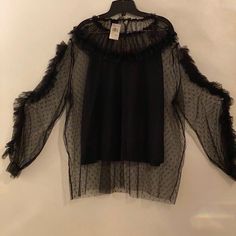 Black ~ Brand New...Long Sleeve Dressy Mesh Pull Over The Head Top With Lining The Head, Mesh Top, Top Blouse, Blouses, Womens Tops, Mesh, Brand New, Long Sleeve, Women Shopping