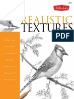 a book cover with a bird sitting on top of a tree branch and the title realistic textures