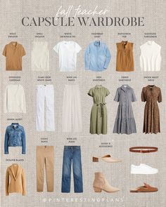 Capsule Wardrobe Teacher, Teacher Wardrobe Capsule, Fall Capsule Wardrobe 2023, Capsule Wardrobe 2023, Capsule Wardrobe Dresses, Appropriate Outfits, Business Casual Dress Code, Capsule Wardrobe Casual