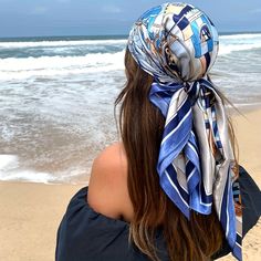 Faster shipping. Better service Look Boho Chic, Silk Scarf Hair, Muslim Hijab, Retro Brand, Hijab Scarf, Vintage Silk Scarf, Boho Stil, Scarf Hairstyles, Square Scarf