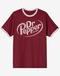 Everyone will know what you're drinking when you show off your taste in soda with this officially licensed Dr. Pepper Logo T Shirt! Suit up in this stylish tee and you'll always be dressed to impress. Officially licensed Exclusively at Spencer's Crew neck Short sleeves Material: Cotton Care: Machine wash; tumble dry low Imported This tee is Unisex Sizing only For a fitted look, order one size smaller than your regular size Dr Pepper Shirt, Titanium Belly Ring, School Wishlist, Fake Plugs, Fake Nose, Magnetic Earrings, Dr Pepper, Pride Tshirts, Movie T Shirts