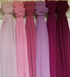 "Premium quality plain bubble chiffon in a multitude of colors, to match each occasion. These are plain solid premium chiffon hijabs. Size: 180 cm x 75 cm or 72\" x 27\" Price includes 1 premium chiffon hijab. Pls note, due to difference in screen resolutions the colors may appear a shade different. We try our best to take actual images of the product in natural lighting. :)" Luxurious Abaya, Wrap Head Scarf, Eid Celebrations, Bakra Eid, Hijab Colors, Color Knowledge, Diy Fashion Scarf, Colour Combinations Fashion, Abaya Style