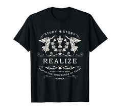 a black t - shirt with the words realize on it