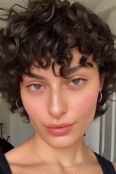 The short perm with playful curls is a fun and lively choice for an energetic look. This hairstyle features short, bouncy curls that add personality and movement. Click here to check out more best perm hairstyles for natural looking curly hair. Permed Short Hair, Big Curl Perm, Short Perm, Simple Hairstyles