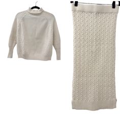 Like New Condition. Stretchy, That’s Why The Choice Of Having The Skirt In A Xs Size. Elevate Your Cold-Weather Wardrobe With This Beautiful Two-Piece Sweater And Skirt Set From Elliatt. The Ivory Cable Knit Design Offers Timeless Style With A Cozy Feel. The Turtleneck Sweater Is Size Small, And The Matching Fitted Skirt Is Size Extra Small, Both Made From A Luxurious Blend Of Viscose, Polyester, And Nylon. Perfect For A Chic, Monochromatic Winter Look. Pair With Your Favorite Boots For A Polished, Yet Cozy Outfit. Material: 51% Viscose, 28% Polyester, 21% Nylon Sweater Size: Small Skirt Size: Extra Small Condition: Like New, No Visible Signs Of Wear Style: Cable K Knit Sweater Skirt, Sweater And Skirt Set, Sweater And Skirt, Sweater Skirt Set, Small Skirt, Ivory Sweater, Cold Weather Fashion, Favorite Boots, Cozy Chic