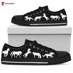 Introducing our Lucky Horse Low Top Shoes, the perfect gift for both men and women who appreciate style and comfort. These shoes are crafted with precision, combining quality materials and impeccable design to provide an unmatched experience for the wearer. Our Lucky Horse Low Top Shoes are made from durable and breathable canvas, ensuring maximum [...] Black And White Cats, Low Top Shoes, White Cats, Shoe Gifts, Lacing Sneakers, Lace Fashion, Custom Shoes, Dinosaur Print, Top Shoes